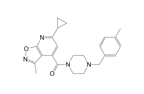 isoxazolo[5,4-b]pyridine, 6-cyclopropyl-3-methyl-4-[[4-[(4-methylphenyl)methyl]-1-piperazinyl]carbonyl]-