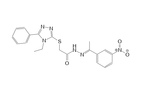 acetic acid, [(4-ethyl-5-phenyl-4H-1,2,4-triazol-3-yl)thio]-, 2-[(E)-1-(3-nitrophenyl)ethylidene]hydrazide