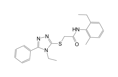 N-(2-ethyl-6-methylphenyl)-2-[(4-ethyl-5-phenyl-4H-1,2,4-triazol-3-yl)sulfanyl]acetamide