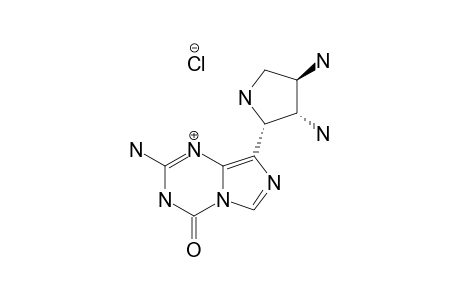 2-AMINO-6-OXO-9-[(2'R,3'S)-2',3'-DIAMINO-(1'S)-PYRROLIDINYL]-5,8-DIAZA-7,9-DICARBAPURINE-HYDROCHLORIDE