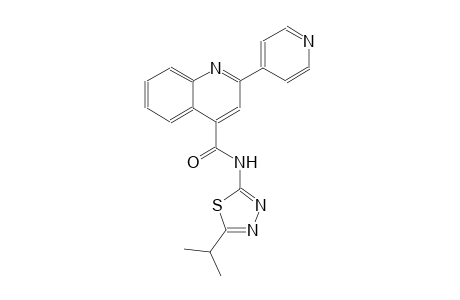 4-quinolinecarboxamide, N-[5-(1-methylethyl)-1,3,4-thiadiazol-2-yl]-2-(4-pyridinyl)-