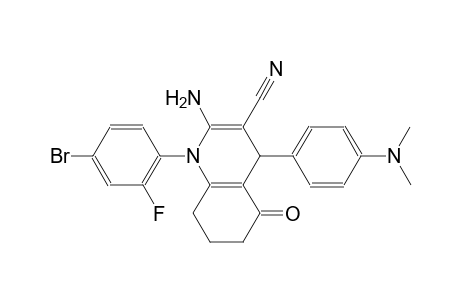 2-Amino-1-(4-bromo-2-fluoro-phenyl)-4-(4-dimethylamino-phenyl)-5-oxo-1,4,5,6,7,8-hexahydro-quinoline-3-carbonitrile