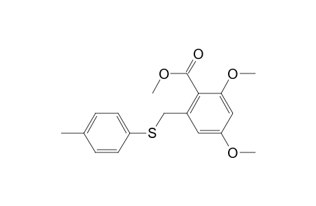 2,4-Dimethoxy-6-[(p-tolylthio)methyl]benzoic acid methyl ester