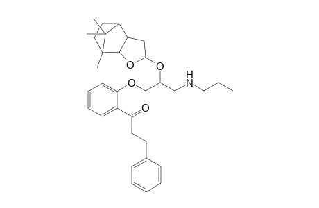 1-{2'-[2"-(2"'-Octahydro-7"',8"',8''-trimethyl-4''',7'''-methano-2"'-benzofuranyl)oxy]-3-propylamino)propoxy]phenyl]-3-phenyl-1-propanone