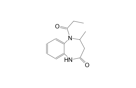 2H-1,5-benzodiazepin-2-one, 1,3,4,5-tetrahydro-4-methyl-5-(1-oxopropyl)-