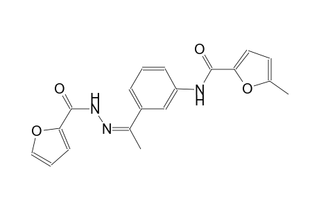 N-{3-[(1Z)-N-(2-furoyl)ethanehydrazonoyl]phenyl}-5-methyl-2-furamide