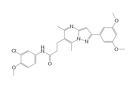 pyrazolo[1,5-a]pyrimidine-6-propanamide, N-(3-chloro-4-methoxyphenyl)-2-(3,5-dimethoxyphenyl)-5,7-dimethyl-
