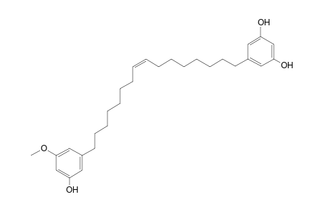 (8'Z)-1-hydroxy-3-methoxy-5-[16'-(3'',5''-dihydroxyphenyl)-8'-hexadecen-1'-yl]benzene