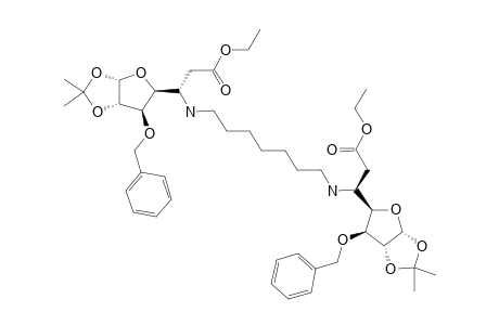 (5S,5S)-N(1),N(7)-BIS-[3-O-BENZYL-5-CARBETHOXYMETHYL-5-DEOXY-1,2-O-ISOPROPYLIDENE-BETA-L-IDO-1,4-PENTOFURANOSYL]-1,7-DIAMINOHEPTANE