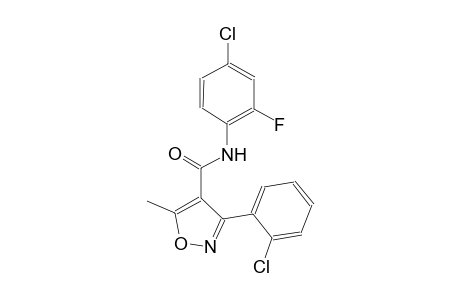 N-(4-chloro-2-fluorophenyl)-3-(2-chlorophenyl)-5-methyl-4-isoxazolecarboxamide