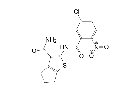 2-[(5-chloro-2-nitrobenzoyl)amino]-5,6-dihydro-4H-cyclopenta[b]thiophene-3-carboxamide
