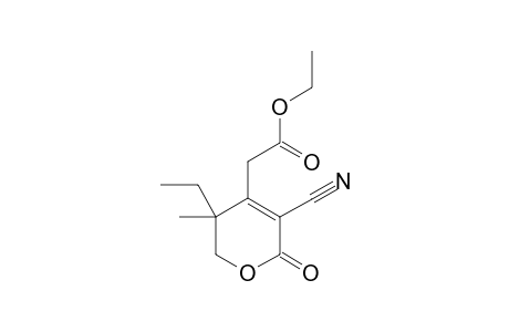 3-Cyano-5-methyl-5-ethyl-2-oxo-5,6-dihydro-2H-pyran-4-methylcarboxylicacidethylester