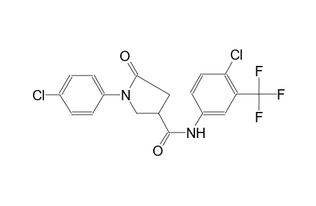 1-(4-chlorophenyl)-N-[4-chloro-3-(trifluoromethyl)phenyl]-5-oxo-3-pyrrolidinecarboxamide