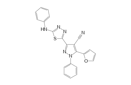 2-Phenylamino-5-[4-cyano-5-(2-furyl)-1-phenylpyrazol-3-yl]-1,3,4-thiadiazole