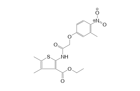 3-thiophenecarboxylic acid, 4,5-dimethyl-2-[[(3-methyl-4-nitrophenoxy)acetyl]amino]-, ethyl ester