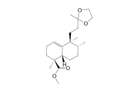 Methyl 13-ethylenedioxy-14,15-nor-ent-halima-1(10)-en-18-oate