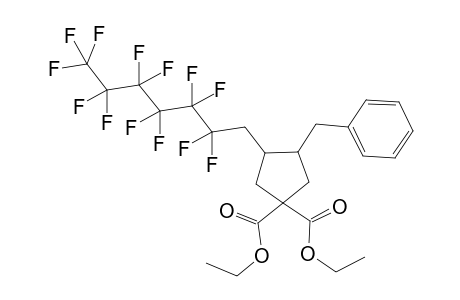 cis and trans-Diethyl 4-(tridecafluoroheptyl)-3-benzylcyclopentane-1,1-dicarboxylate