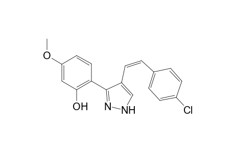 (Z)-3/ 5-(2'-Hydroxy-4'-methoxyphenyl)-4-(p-chlorostyryl)pyrazole
