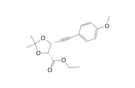 Ethyl (4R,5R)-5-((4-methoxyphenyl)ethynyl)-2,2-dimethyl-1,3-dioxolane-4-carboxylate