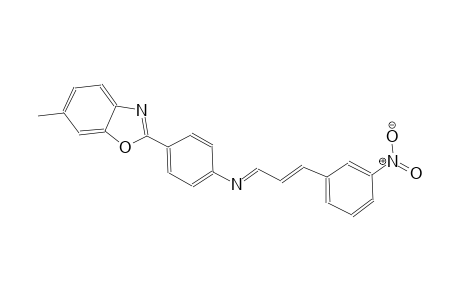 N-[4-(6-methyl-1,3-benzoxazol-2-yl)phenyl]-N-[(E,2E)-3-(3-nitrophenyl)-2-propenylidene]amine