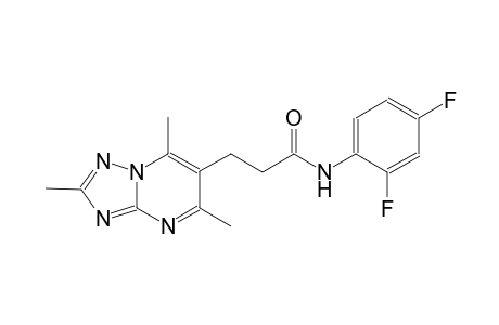 [1,2,4]triazolo[1,5-a]pyrimidine-6-propanamide, N-(2,4-difluorophenyl)-2,5,7-trimethyl-