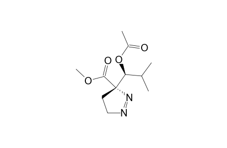 ANTI-3-CARBOMETHOXY-3-(1'-ACETOXY-2'-METHYLPROPYL)-1-PYRAZOLINE;MINOR_STEREOMER