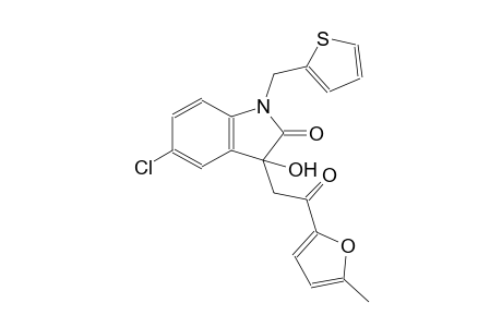 2H-indol-2-one, 5-chloro-1,3-dihydro-3-hydroxy-3-[2-(5-methyl-2-furanyl)-2-oxoethyl]-1-(2-thienylmethyl)-