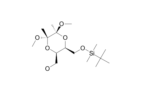 (-)-(2S,3R,5R,6R)-3-TERT.-BUTYLDIMETHYLSILYLOXYMETHANOL-2-METHANOL-5,6-DIMETHOXY-5,6-DIMETHYL-1,4-DIOXANE