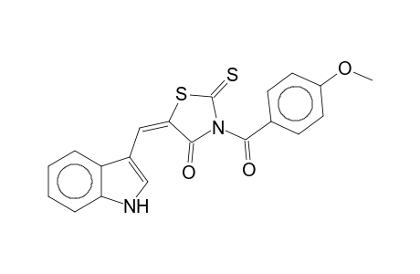 (5Z)-5-(1H-Indol-3-ylmethylene)-3-(4-methoxybenzoyl)-2-thioxo-1,3-thiazolidin-4-one