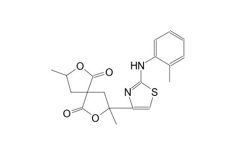 3,8-dimethyl-3-[2-(2-toluidino)-1,3-thiazol-4-yl]-2,7-dioxaspiro[4.4]nonane-1,6-dione