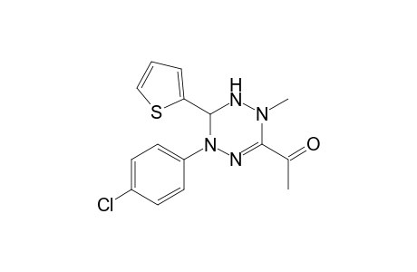 1-[5-(4-Chlorophenyl)-2-methyl-6-(2-thienyl)-1,2,5,6-tetrahydro-1,2,4,5-tetraazin-3-yl]ethanone