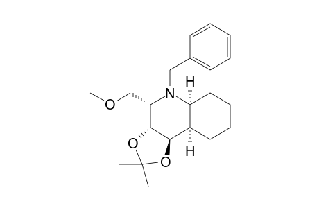 N-Benzyl-(2R,3R,4R,4aS,8aR)-3,4-O-isopropylidene-2-methoxymethyl-4a,8a-decahydroquinoline