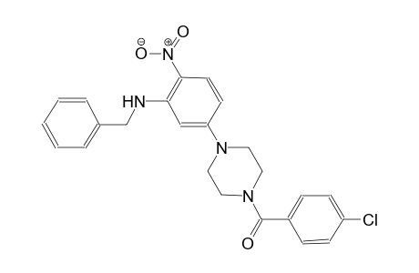 benzenemethanamine, N-[5-[4-(4-chlorobenzoyl)-1-piperazinyl]-2-nitrophenyl]-