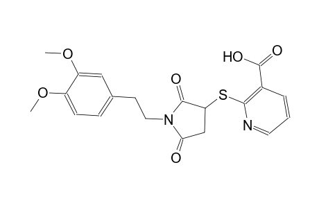 2-({1-[2-(3,4-dimethoxyphenyl)ethyl]-2,5-dioxo-3-pyrrolidinyl}sulfanyl)nicotinic acid