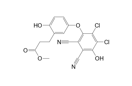 Benzenepropanoic acid, 5-(2,3-dichloro-5,6-dicyano-4-hydroxyphenoxy)-2-hydroxy-, methyl ester