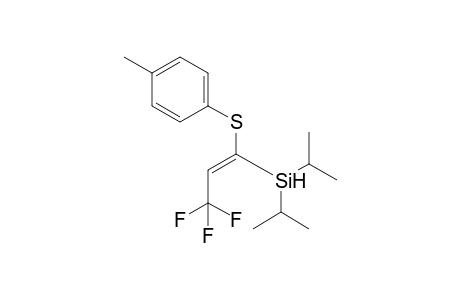(E)-(3,3,3-trifluoro-1-(p-tolylthio)prop-1-enyl)diisopropylsilane