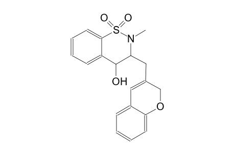 2H-1,2-benzothiazin-4-ol, 3-(2H-1-benzopyran-3-ylmethyl)-3,4-dihydro-2-methyl-, 1,1-dioxide