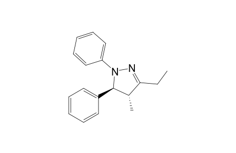 trans-3-Ethyl-4-methyl-1,5-diphenyl-4,5-dihydro-1H-pyrazole