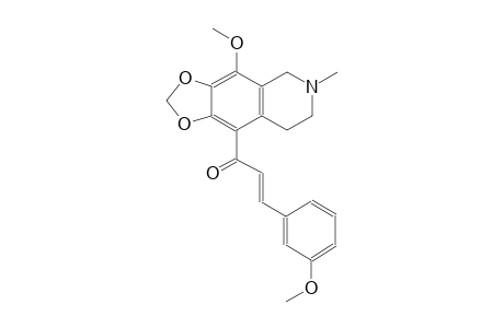 (2E)-1-(4-methoxy-6-methyl-5,6,7,8-tetrahydro[1,3]dioxolo[4,5-g]isoquinolin-9-yl)-3-(3-methoxyphenyl)-2-propen-1-one