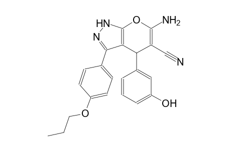 6-amino-4-(3-hydroxyphenyl)-3-(4-propoxyphenyl)-1,4-dihydropyrano[2,3-c]pyrazole-5-carbonitrile