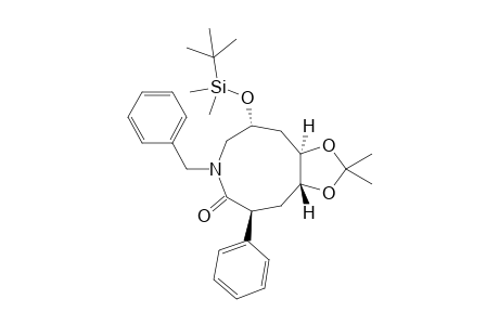 (3S,5R,6R,8R)-1-Benzyl-8-(tert-butyldimethylsilyloxy)-5,6-isopropylidenedioxy-3-phenylazonan-2-one