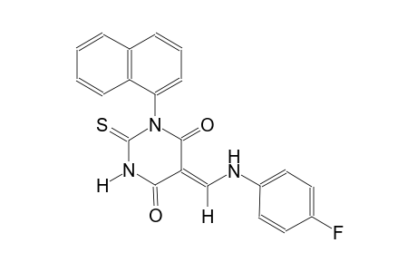 (5Z)-5-[(4-fluoroanilino)methylene]-1-(1-naphthyl)-2-thioxodihydro-4,6(1H,5H)-pyrimidinedione