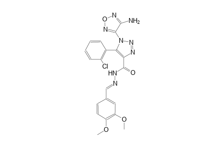 1-(4-amino-1,2,5-oxadiazol-3-yl)-5-(2-chlorophenyl)-N'-[(E)-(3,4-dimethoxyphenyl)methylidene]-1H-1,2,3-triazole-4-carbohydrazide