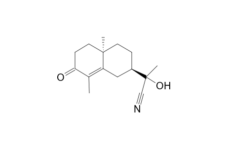 2-[1,2,3,4,4a,5-Hexahydro-4a.alpha.,8-dimethyl-7(6H)-oxonapht-2-yl]-2-hydroxypropanenotrile