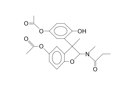 (Z)-5-Acetoxy-3-(5-acetoxy-2-hydroxy-phenyl)-3-methyl-2-(N-methyl-propionamido)-2,3-dihydro-benzofuran