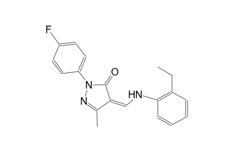 (4Z)-4-[(2-ethylanilino)methylene]-2-(4-fluorophenyl)-5-methyl-2,4-dihydro-3H-pyrazol-3-one