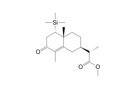 Methyl (11S)-3-Oxo-1.alpha.-trimethylsilyl-7.alpha.H-eudesm-4-en-12-oate