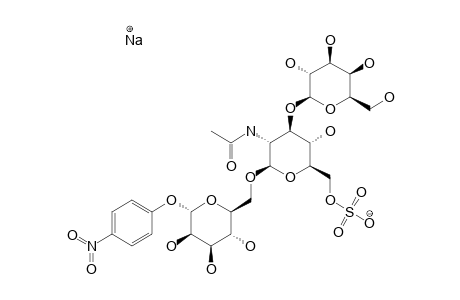 4-NITROPHENYL-O-(BETA-D-GALACTOPYRANOSYL)-(1->3)-O-(2-ACETAMIDO-2-DEOXY-6-O-SULFO-BETA-D-GLUCOPYRANOSYL-SODIUM-SALT)-(1->6)-ALPHA-D-MANNOPYR