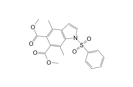 Dimethyl 4,7-dimethyl-1-phenylsulfonylindole-5,6-dicarboxylate