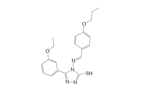 5-(3-ethoxyphenyl)-4-{[(E)-(4-propoxyphenyl)methylidene]amino}-4H-1,2,4-triazol-3-yl hydrosulfide